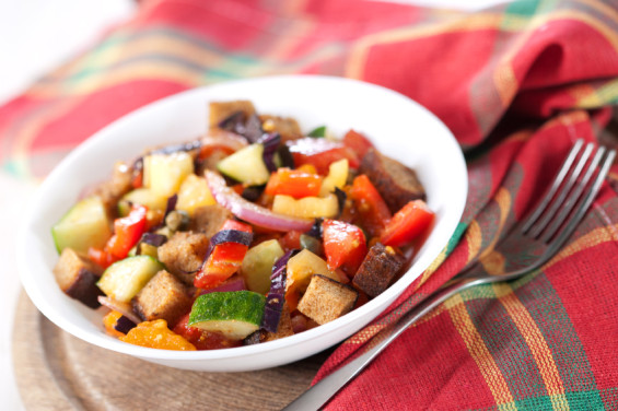 Panzanella salad - umami rich and glutamate rich