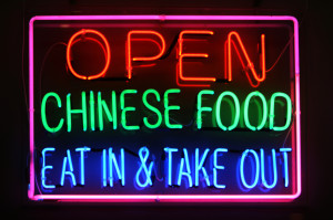 Chinese food sign