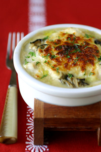 umami recipe for cod and oyster gratin