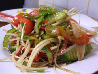 Spicy-Hot Cold Noodle Salad Recipe