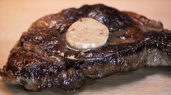 Steak with Anchovy Butter