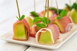 sweet and savory melon appetizer