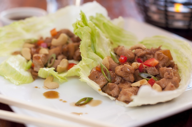 asian cooking with umami chicken lettuce wraps