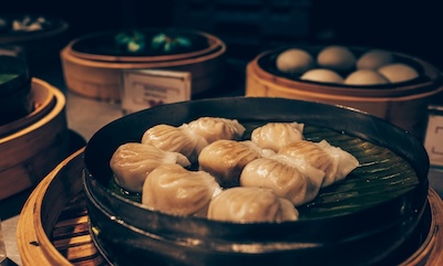 lunar new year food steamed dumplings