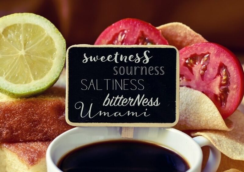 fifth taste umami sign on table