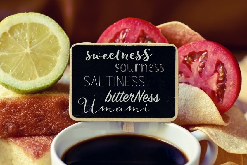 fifth taste umami sign on table